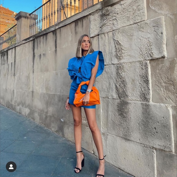 ZARA Voluminous Top Dress Bluish - Picture 12 of 13